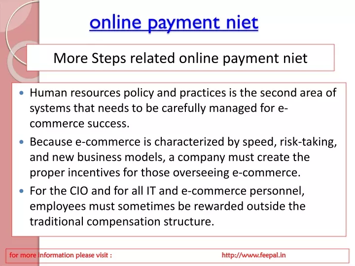 online payment niet