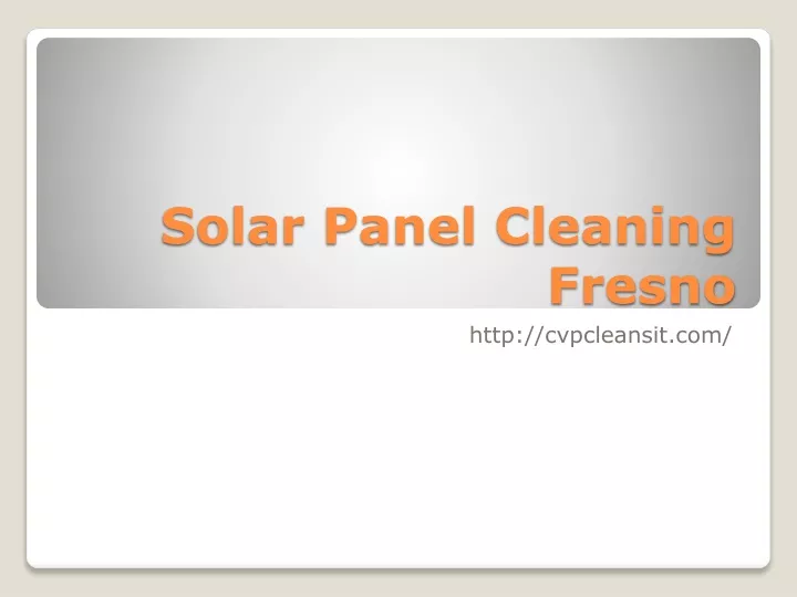 solar panel cleaning fresno