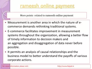 Some of the institutes provide rameesh online payment