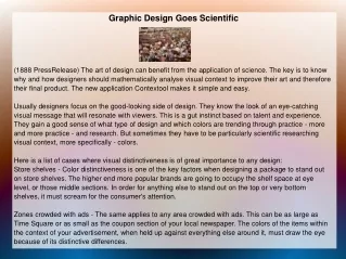 Graphic Design Goes Scientific