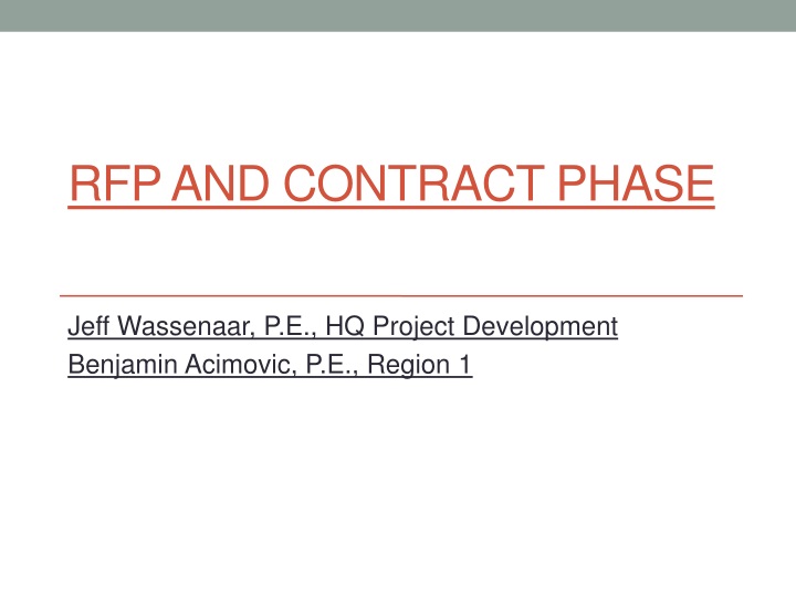 rfp and contract phase