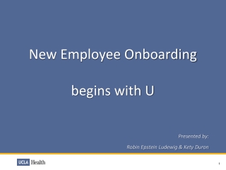 New Employee Onboarding b egins with U