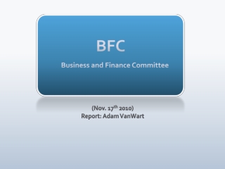 BFC Business and Finance Committee