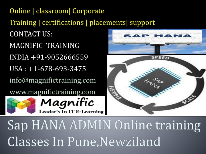 sap hana admin online training classes in pune newziland