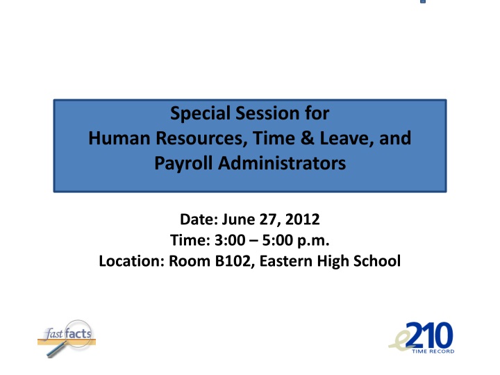 special session for human resources time leave
