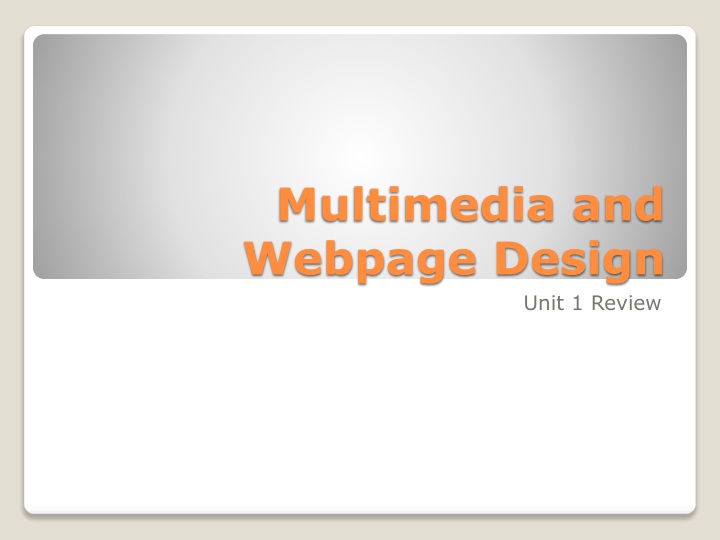 multimedia and webpage design