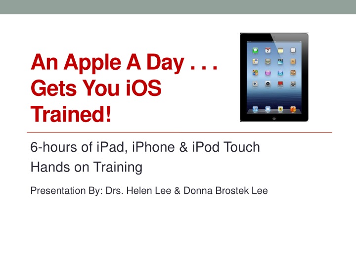 an apple a day gets you ios trained