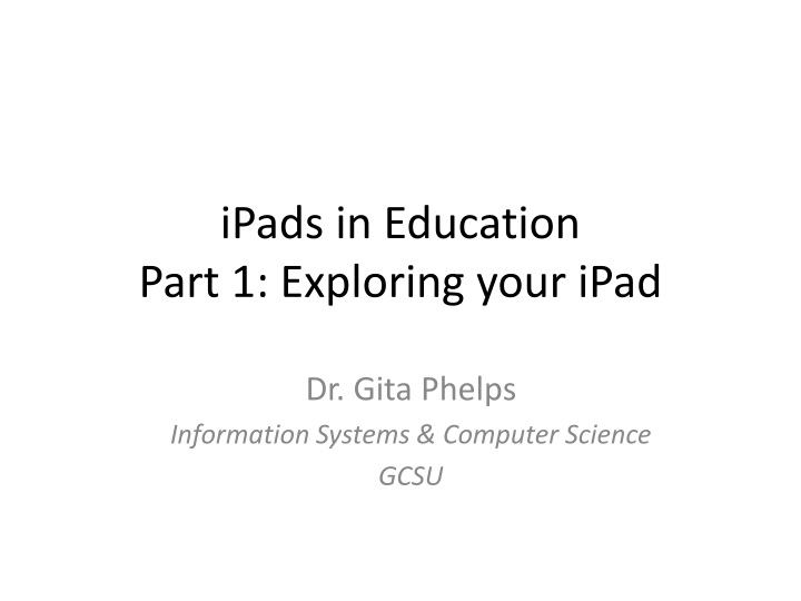 ipads in education part 1 exploring your ipad