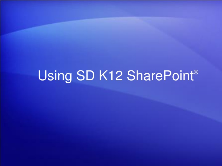 using sd k12 sharepoint