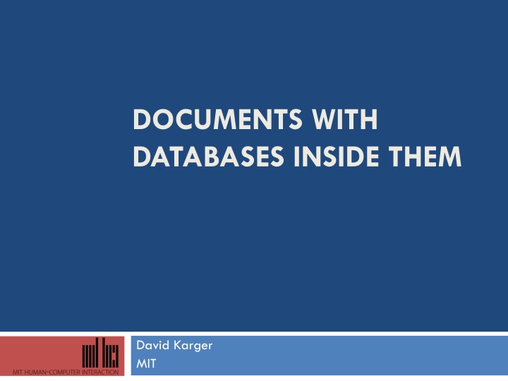 documents with databases inside them