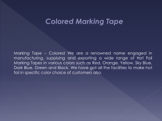 Colored Marking Tape