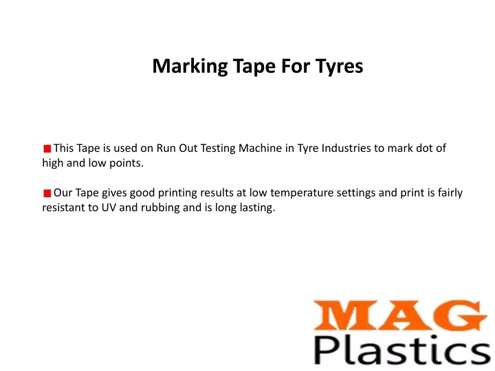 marking tape for tyres