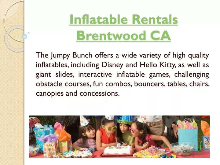 inflatable rentals brentwood ca