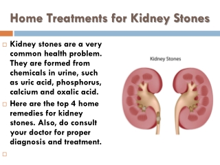 Home Treatments for Kidney Stones