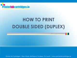 How to Print Double Sided