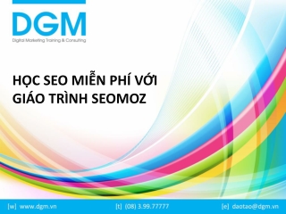 h c seo mi n ph v i gi o tr nh seomoz