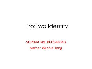 Pro:Two Identity