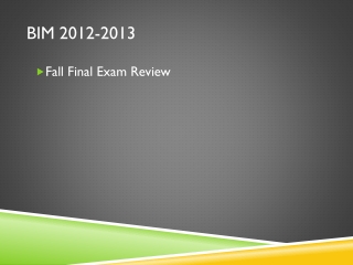 bim 2012 2013