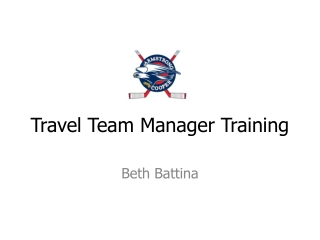 Travel Team Manager Training