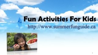 Fun Activities For Kids,