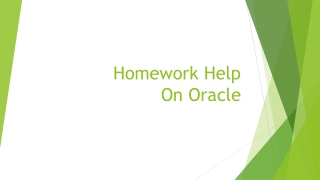 Homework Help On Oracle