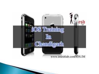 iPhone app development training in Chandigarh