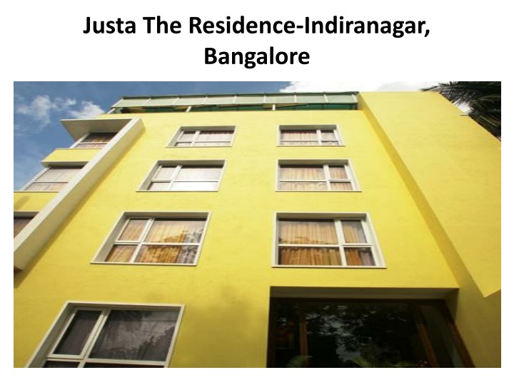 justa the residence indiranagar bangalore