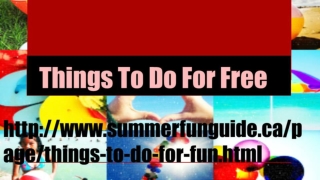 Things To Do For Free