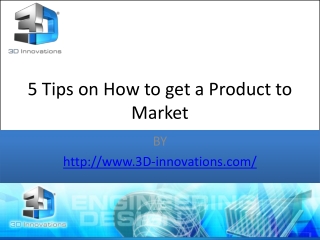 5Tips on How to get a Product to Market