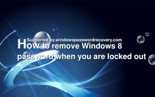 How to remove windows 8 admin password on Sony？