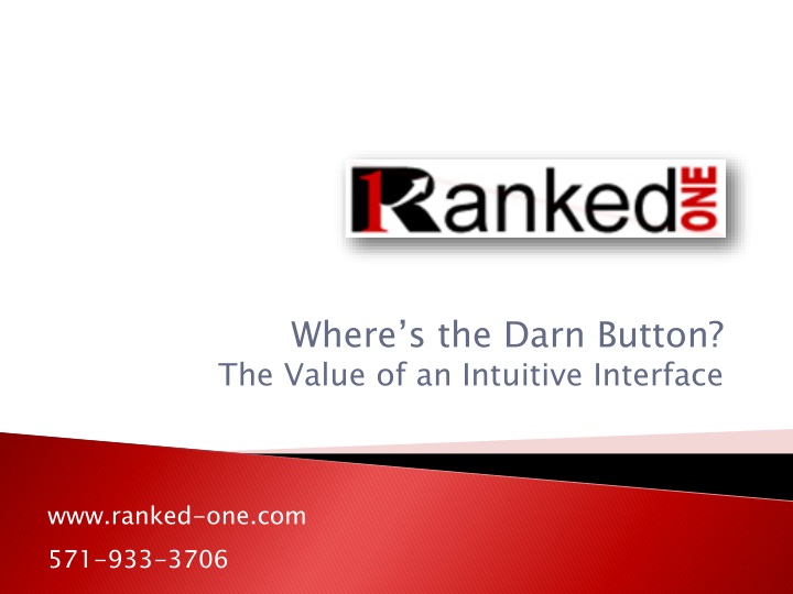 where s the darn button the value of an intuitive interface