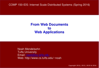 From Web Documents to Web Applications