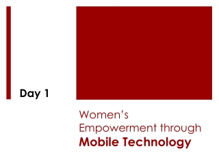 Women’s Empowerment through Mobile Technology