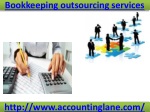 Bookkeeping outsourcing services - slide 1