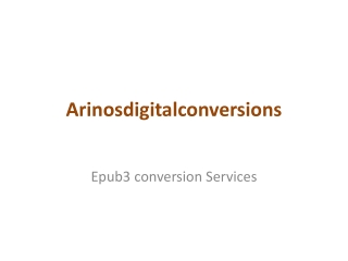 epub3 conversion services