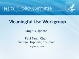 Meaningful Use Workgroup