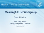 Meaningful Use Workgroup - slide 1