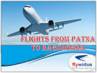 Book Cheap air tickets from Patna to Bagdogra