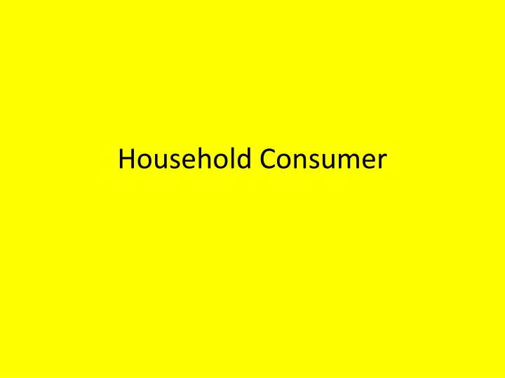 household consumer