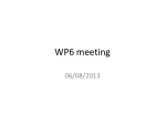 WP6  meeting - slide 1