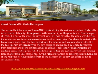 Emaar MGF Marbella Gurgaon