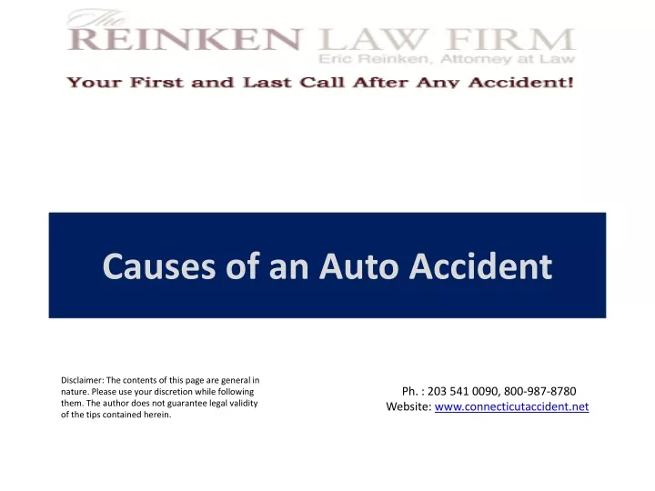 causes of an auto accident
