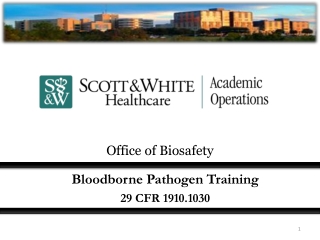 Bloodborne Pathogen Training 29 CFR 1910.1030