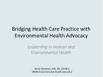 Bridging Health Care Practice with Environmental Health Advocacy