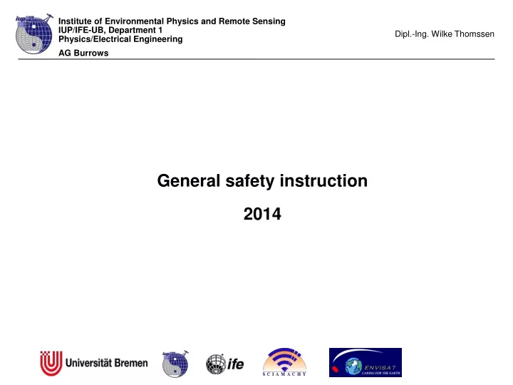 general safety instruction 2014