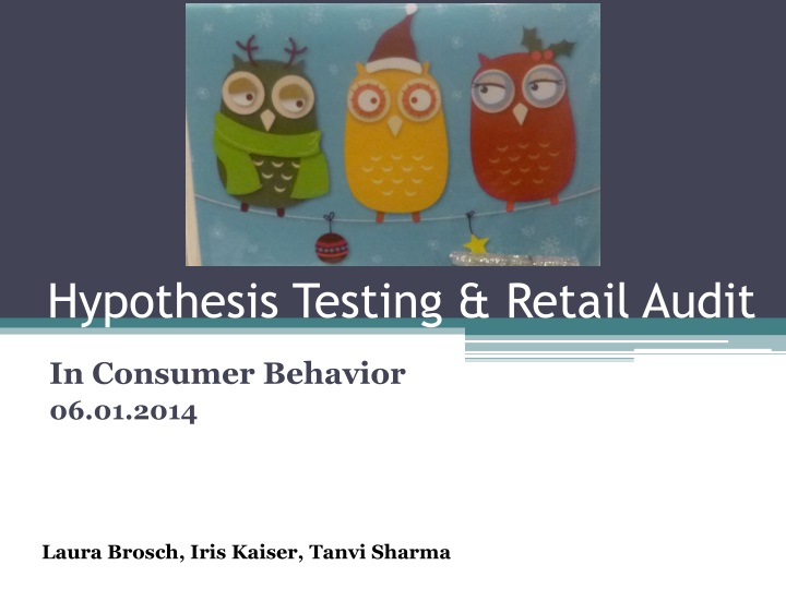 hypothesis testing retail audit