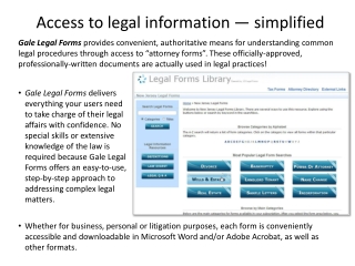Access to legal information — simplified