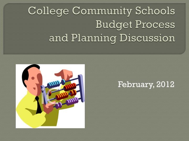 college community schools budget process and planning discussion