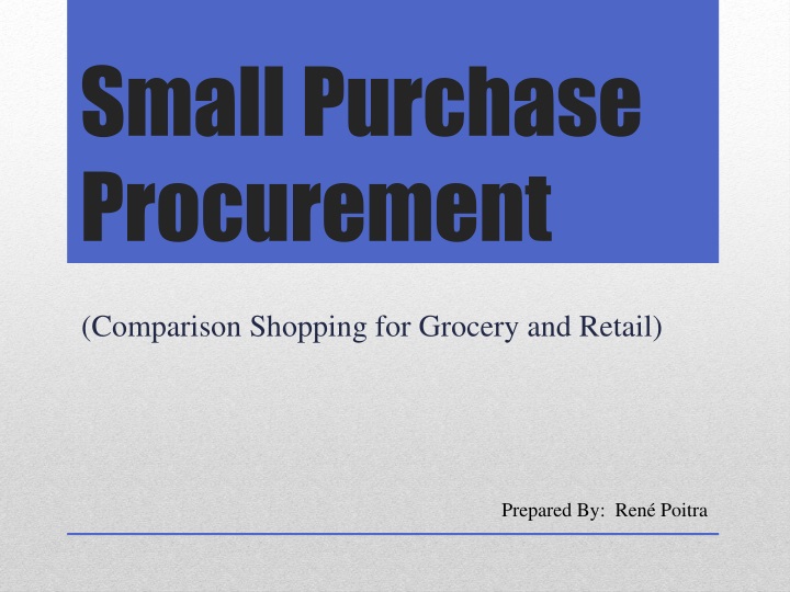 small purchase procurement