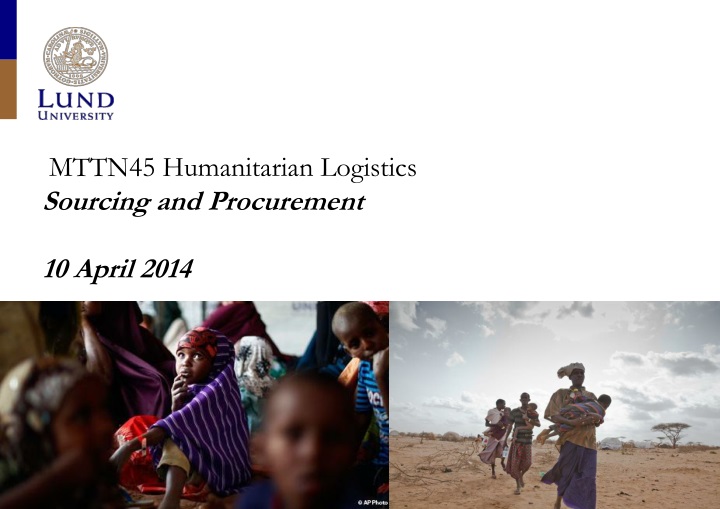 mttn45 humanitarian logistics sourcing and procurement 10 april 2014